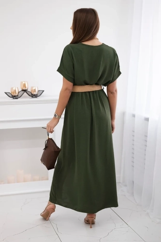 pol_pm_Sukienka-dluga-z-ozdobnym-paskiem-khaki-24132_2.webp